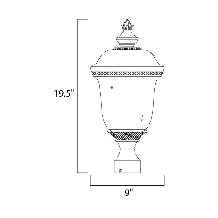 Maxim 40426 Carriage House VX 1-lt 20" Tall Outdoor Pole/Post Lantern