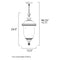 Maxim 40427 Carriage House VX 3-lt 13" Outdoor Hanging Lantern