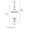 Maxim 40428 Carriage House VX 3-lt 14" Outdoor Hanging Lantern