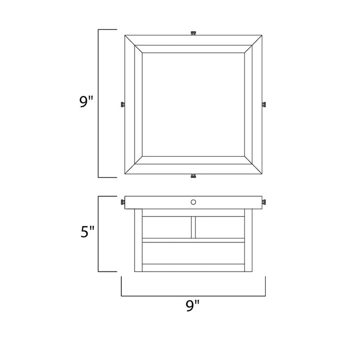 Maxim 4059 Coldwater 2-lt 9" Outdoor Ceiling Mount