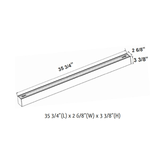 Westgate SCX 3FT 30W LED Indirect Linear Light, CCT Selectable, 0-10V Dimmable, 120-277V