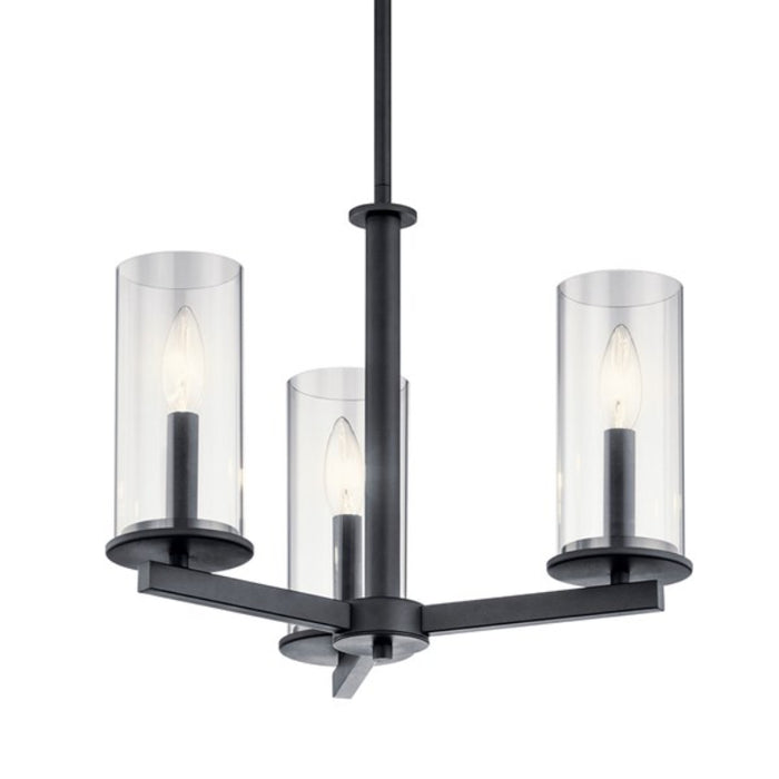 Kichler 43997 Crosby 3-lt 18" Chandelier/Semi Flush