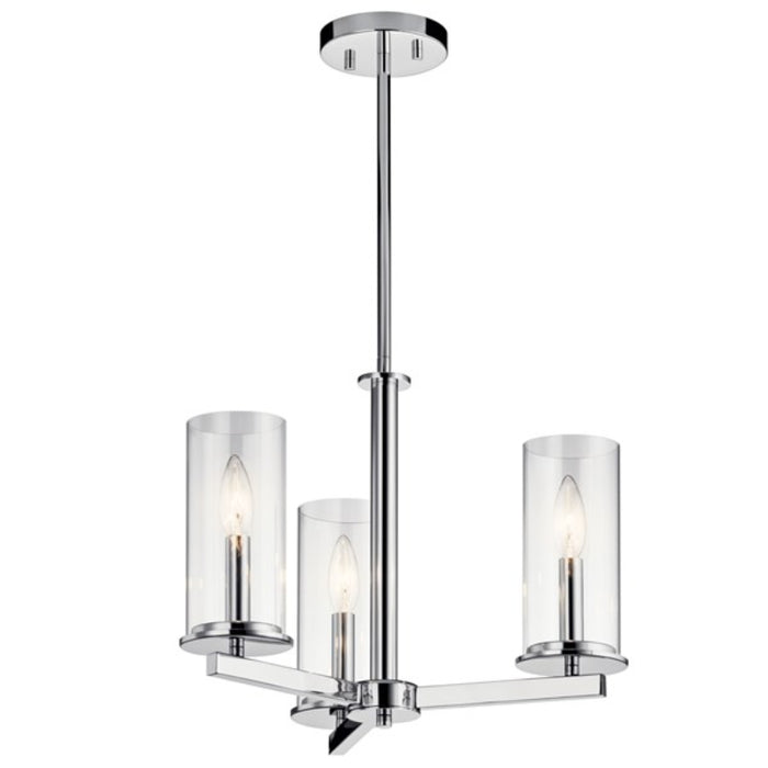 Kichler 43997 Crosby 3-lt 18" Chandelier/Semi Flush