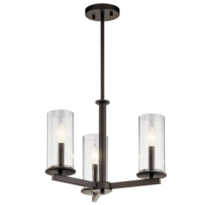Kichler 43997 Crosby 3-lt 18" Chandelier/Semi Flush