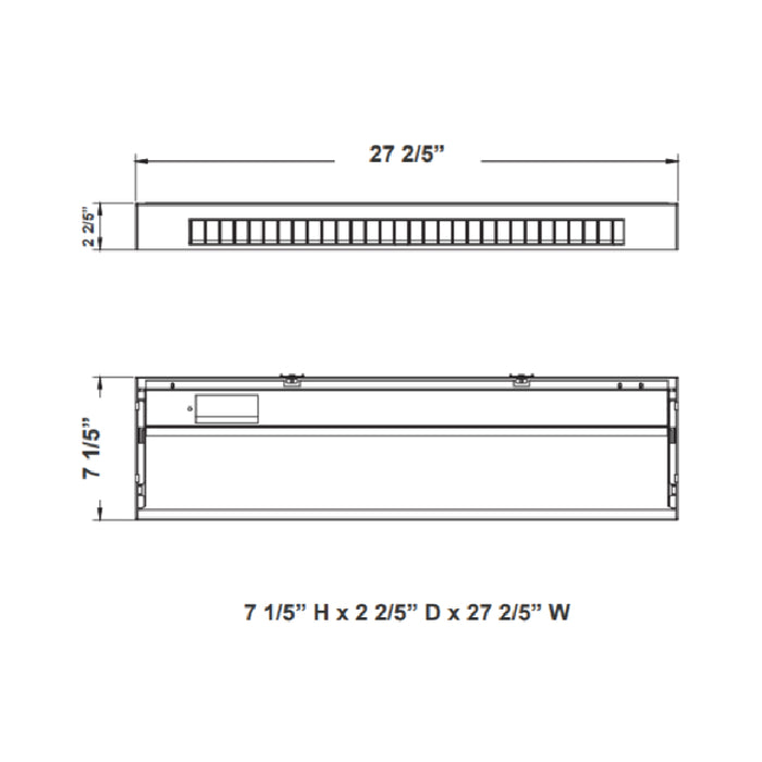 Westgate WCLP 2FT 25W LED Louver Wall Light, CCT