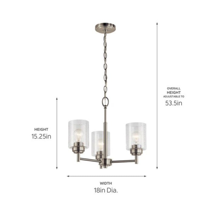 Kichler 44029 Winslow 3-lt 18" Mini Chandelier
