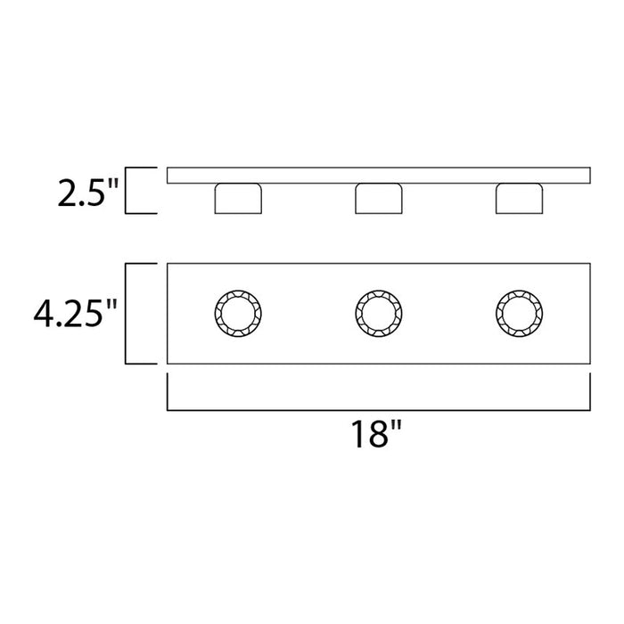 Maxim 4453 Essentials 3-lt 18" Bath Vanity Strip Light