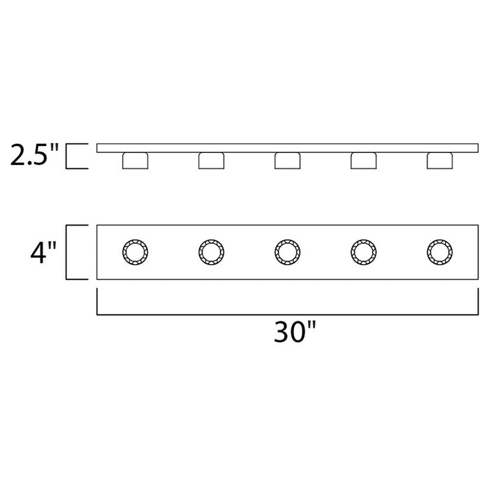 Maxim 4455 Essentials 5-lt 30" Bath Vanity Strip Light