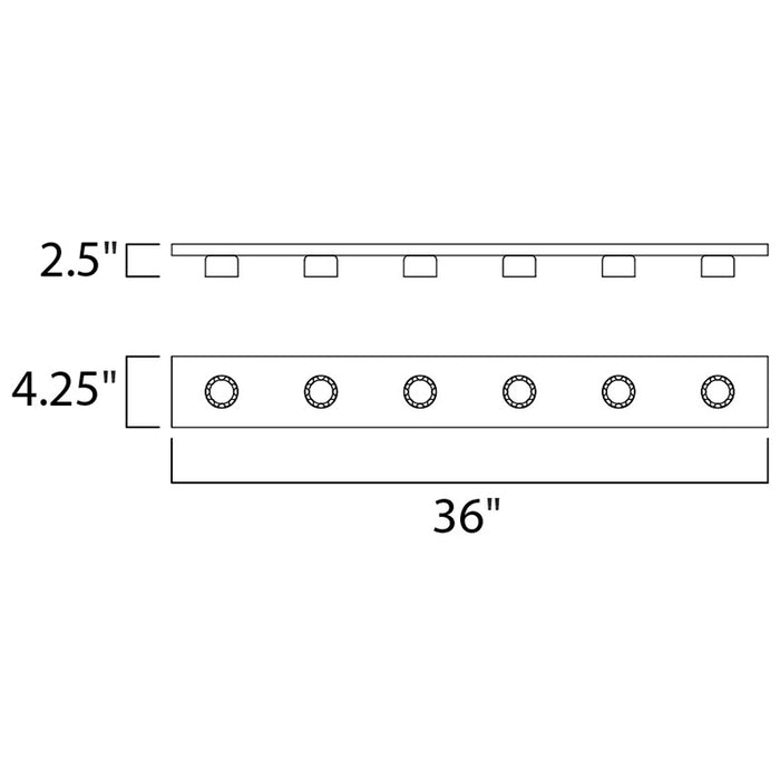 Maxim 4456 Essentials 6-lt 36" Bath Vanity Strip Light