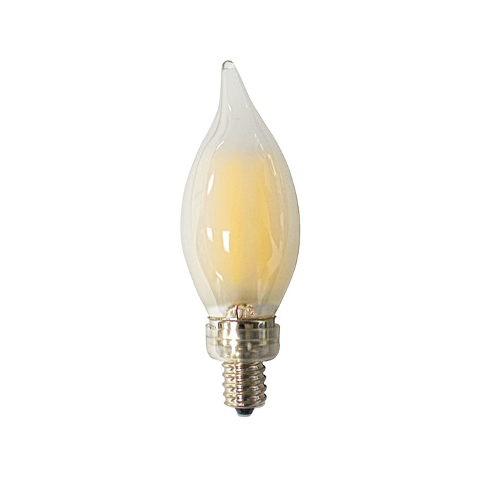 Westgate 5W LED Filament Candelabra Bulb, 2700K, Frosted Bent Tip