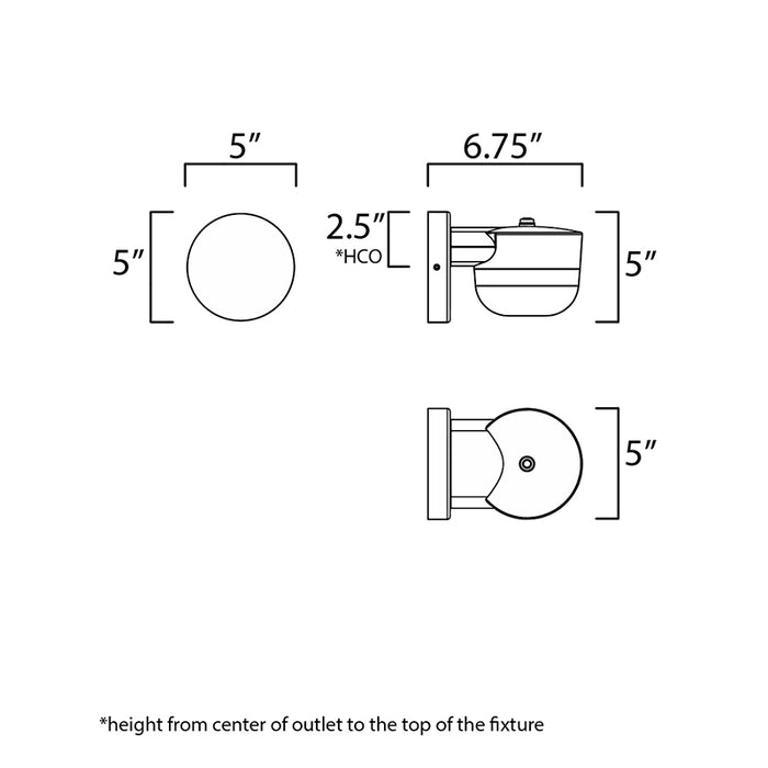 Maxim 51116 Michelle 1-lt 5" LED Outdoor Wall Sconce