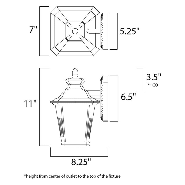 Maxim 51123 Knoxville LED 1-lt 11" Tall LED Outdoor Wall Sconce