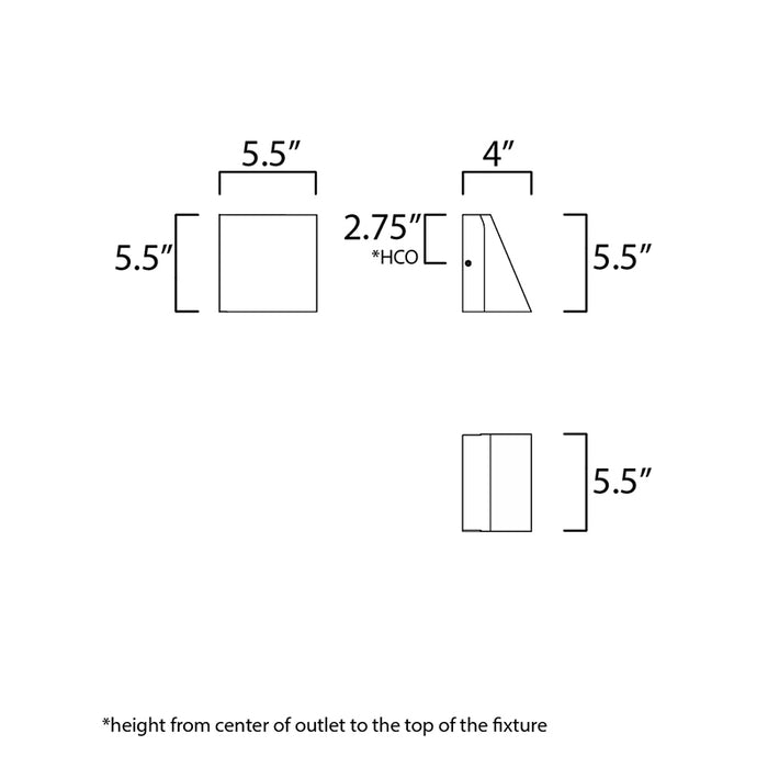 Maxim 52120 Pathfinder 15', 6" LED Outdoor Wall Sconce, 3000K, Dimmable, 120-277V