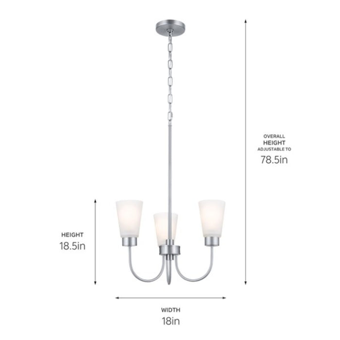 Kichler 52442 Erma 3-lt 18" Chandelier