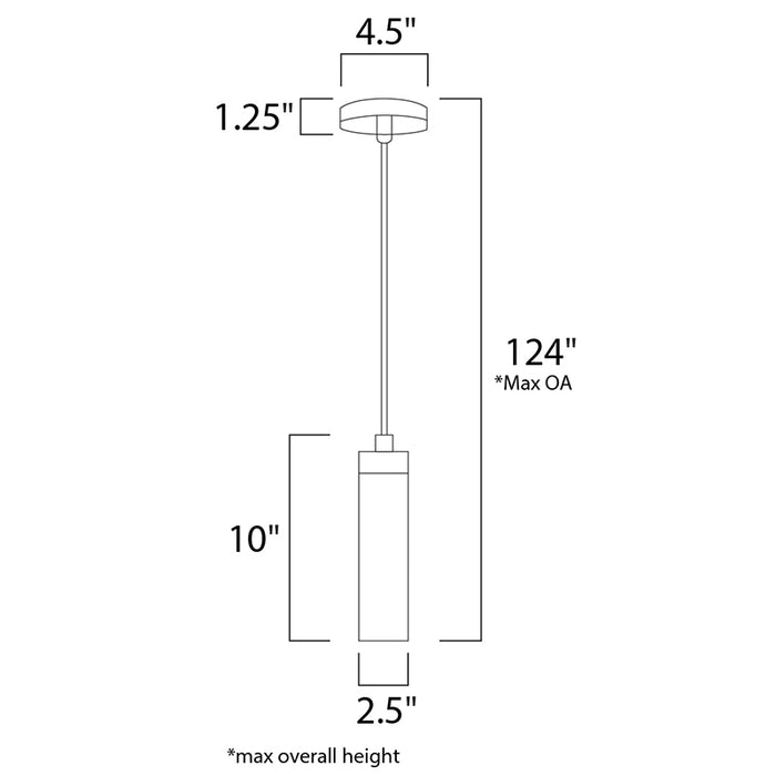 Maxim 53009 Cilandro 1-lt 5" Mini Pendant