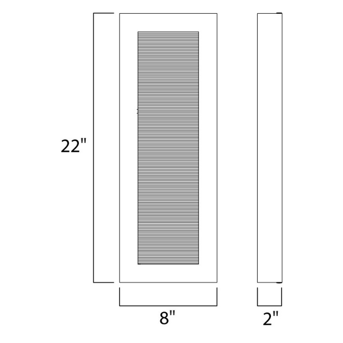 Maxim 54354 Avenue LED 2-lt 22" Tall LED Outdoor Wall Sconce