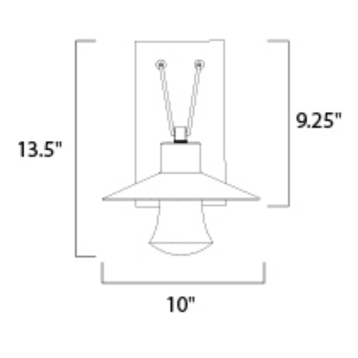 Maxim 54362 Civic 1-lt 14" Tall LED Outdoor Wall Sconce