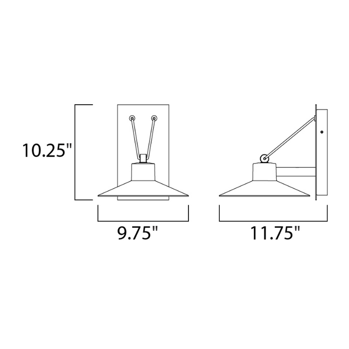 Maxim 54363 Civic 1-lt 10" Tall LED Outdoor Wall Sconce