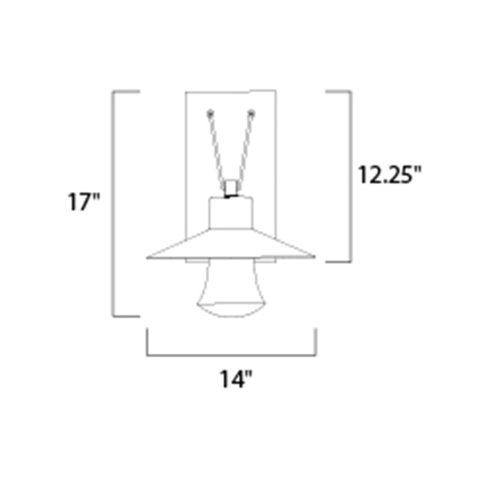 Maxim 54364 Civic 1-lt 17" Tall LED Outdoor Wall Sconce