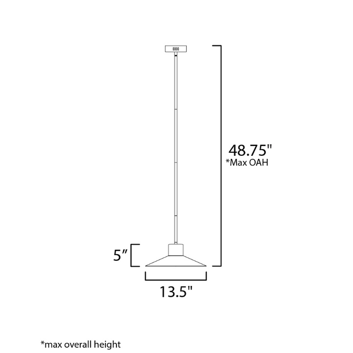Maxim 54367 Civic 1-lt 14" LED Outdoor Pendant