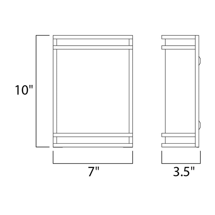 Maxim 55532 Linear LED 1-lt 10" Tall LED Wall Sconce