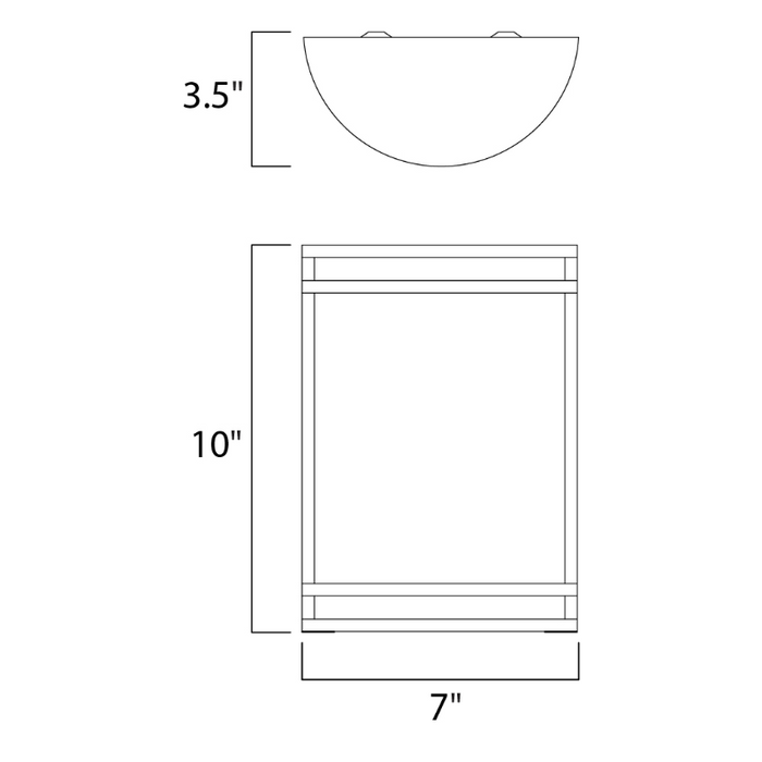 Maxim 55538 Linear LED 15W,3000K,  10" Tall LED Outdoor Wall Sconce, 120-277V