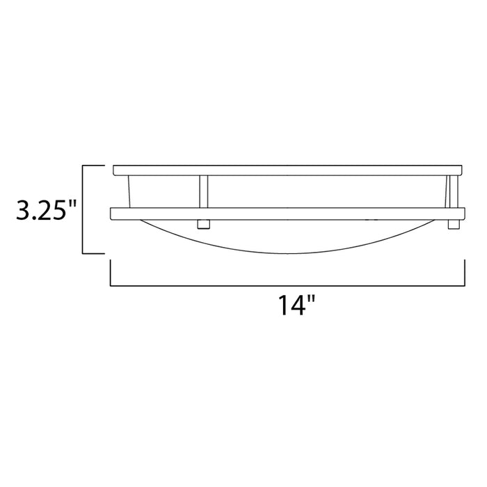 Maxim 55543 Linear LED 1-lt 14" LED Flush Mount