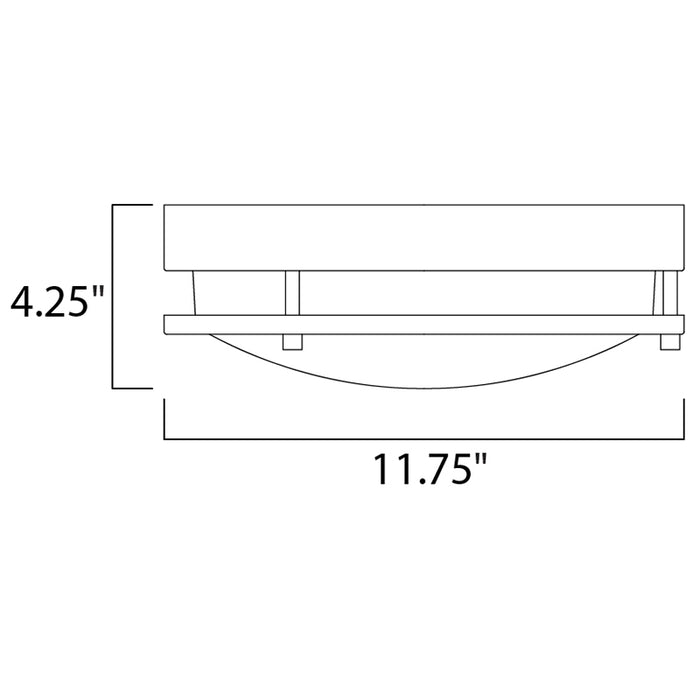 Maxim 55546 Linear LED 1-lt 12" LED Flush Mount with EM Back Up