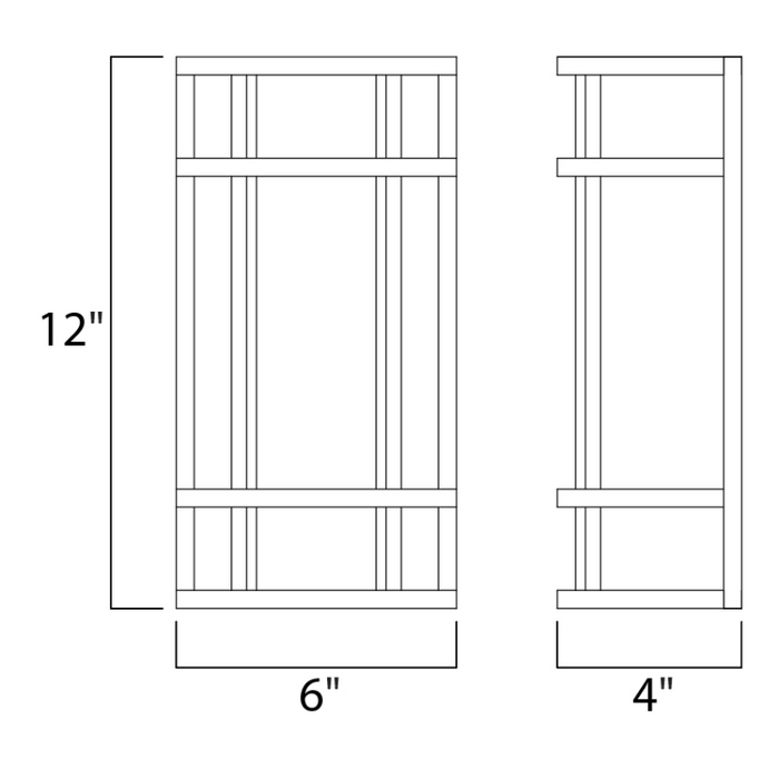 Maxim 55571 Moon Ray 1-lt , 15W, 3000K, 12" Tall LED Outdoor Wall Sconce, 120-277V