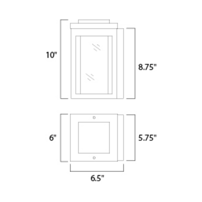 Maxim 55902 Salon LED 1-lt 10" Tall LED Outdoor Wall Sconce