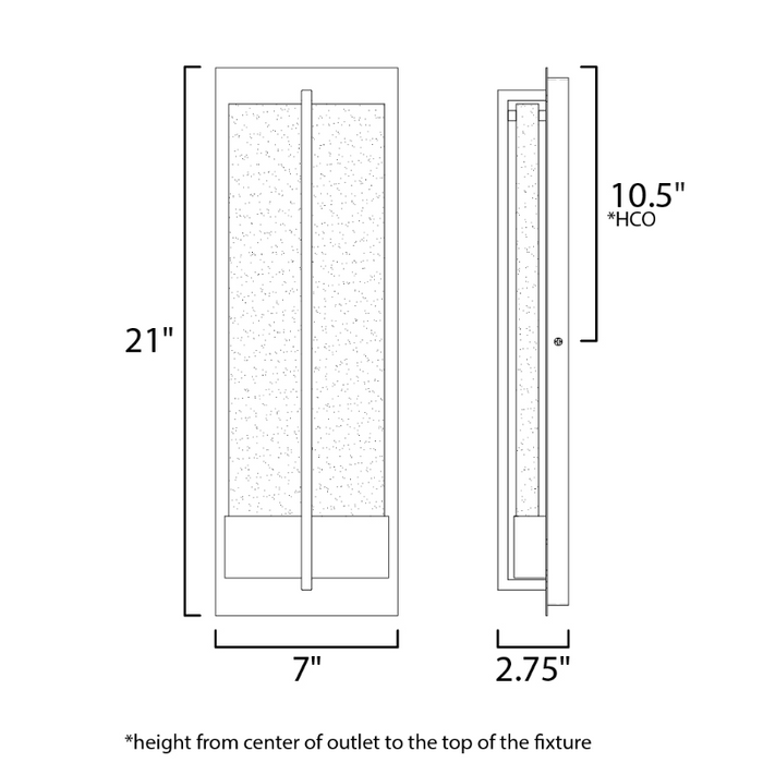 Maxim 56194 Cascade 1-lt 21" Tall LED Outdoor Wall Sconce