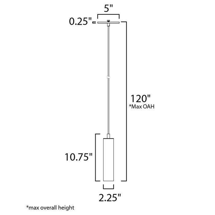 Maxim 57600 Trim 2.25" x 9.75" Pendant Kits