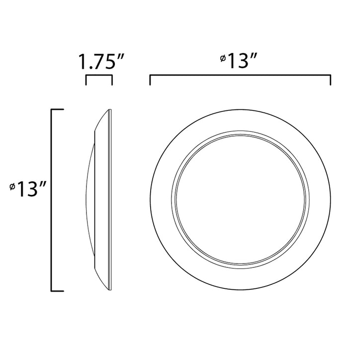 Maxim Diverse 1-lt 13" LED Flush Mount