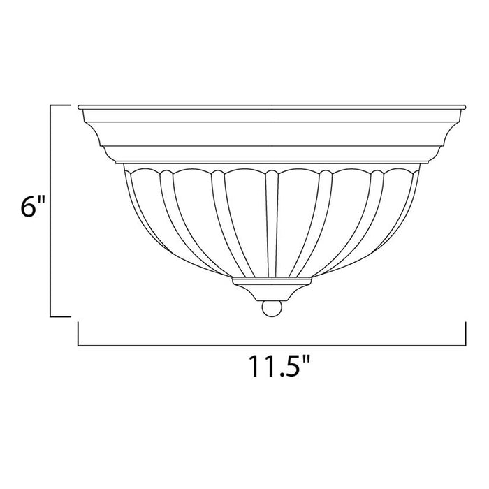 Maxim 5830 Essentials 1-lt 12" Flush Mount