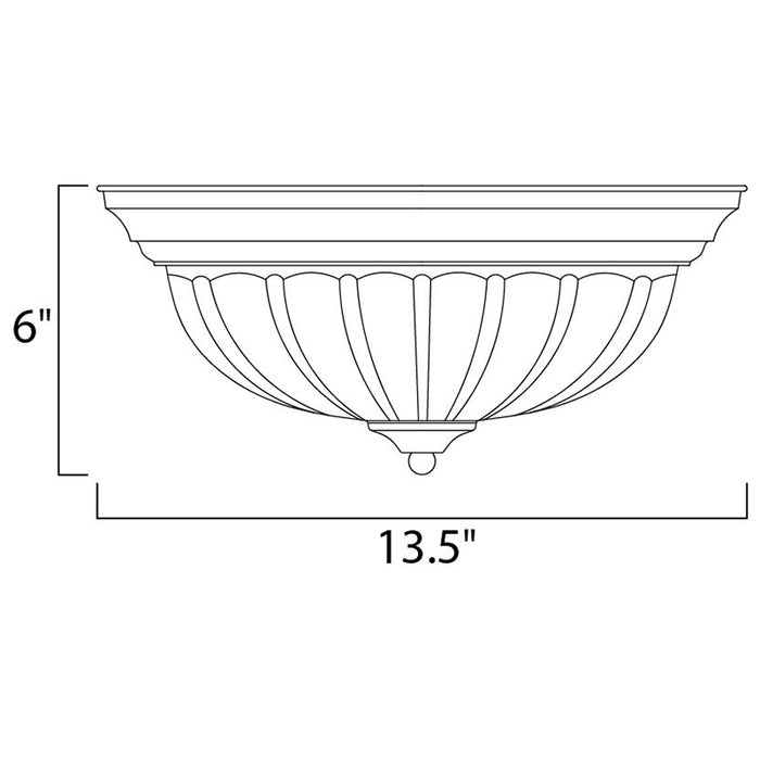Maxim 5831 Essentials 2-lt 14" Flush Mount