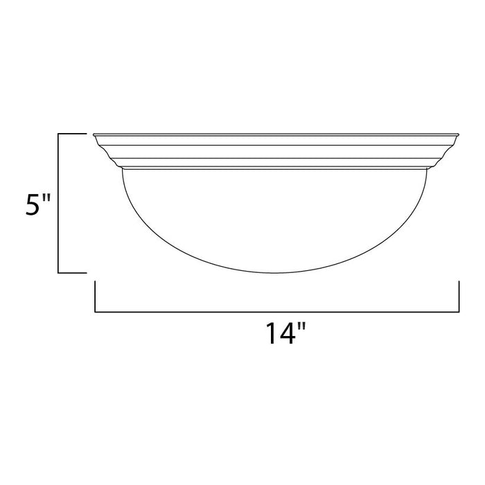 Maxim 5851 Essentials 2-lt 14" Flush Mount