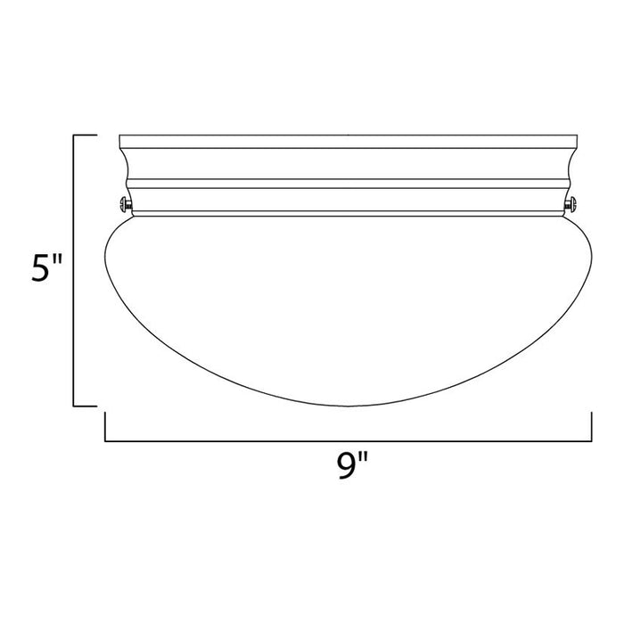 Maxim 5881 Essentials 2-lt 9" Flush Mount