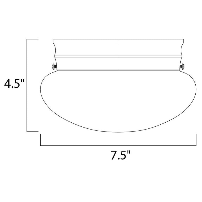 Maxim 5884 Essentials 1-lt 8" Flush Mount