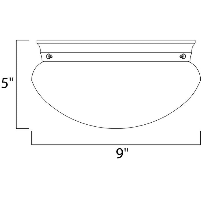 Maxim 5885 Essentials 2-lt 9" Flush Mount