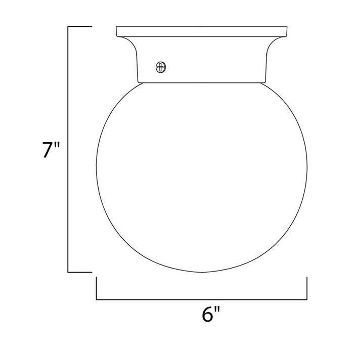Maxim 5889 Essentials 1-lt 6" Flush Mount