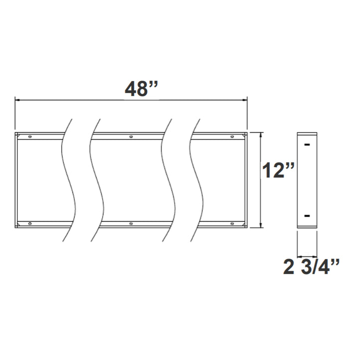 Westgate LPNG-SRFC-1X4 Surface Mounting Kit For 1X4 Panel
