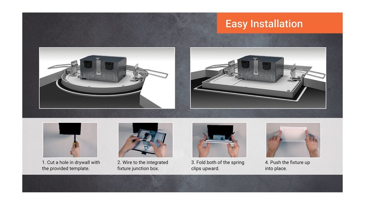 Halo SMD4S6-DM 4" Square Surface Mount Downlight - Direct Mount