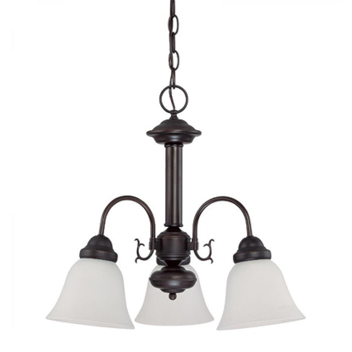 Nuvo Ballerina 3-lt 20" Chandelier, Frosted Glass