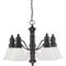 Nuvo Gotham 5-lt 25" Chandelier, Frosted Glass
