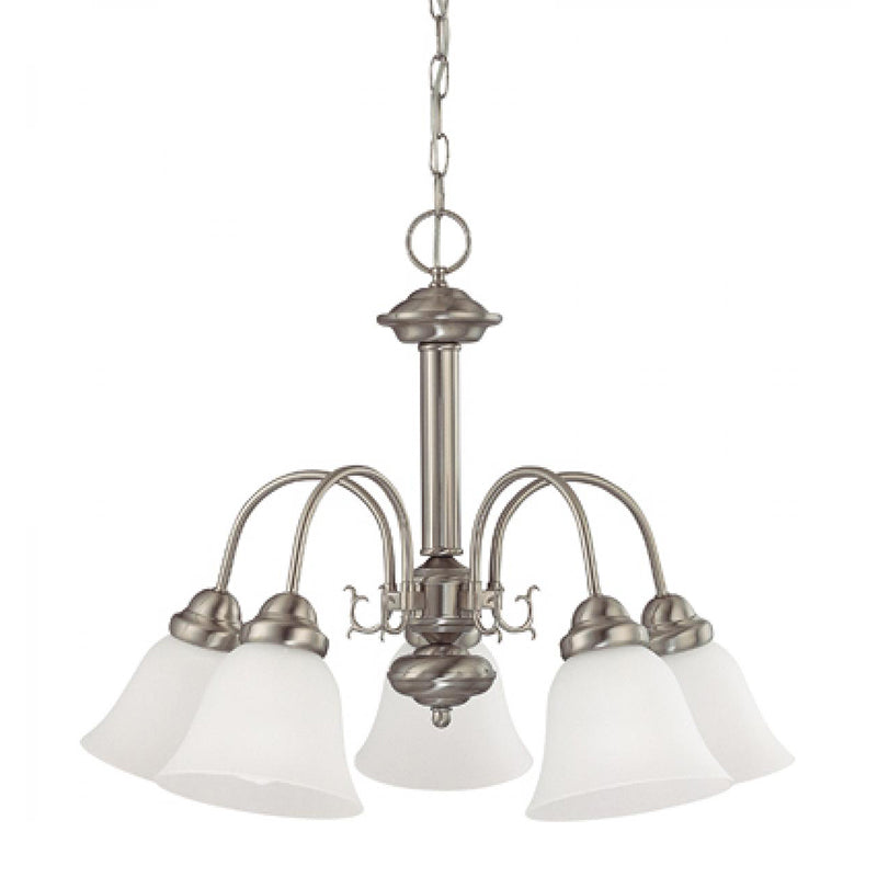 Nuvo Ballerina 5-lt 24" Chandelier, Frosted Glass