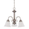 Nuvo Ballerina 3-lt 20" Chandelier, Frosted Glass