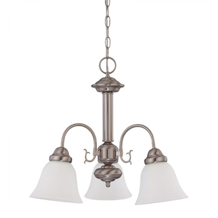 Nuvo Ballerina 3-lt 20" Chandelier, Frosted Glass