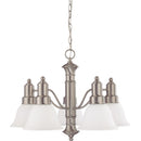 Nuvo Gotham 5-lt 25" Chandelier, Frosted Glass