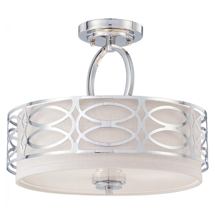 Nuvo Harlow 3-lt 15" Semi Flush