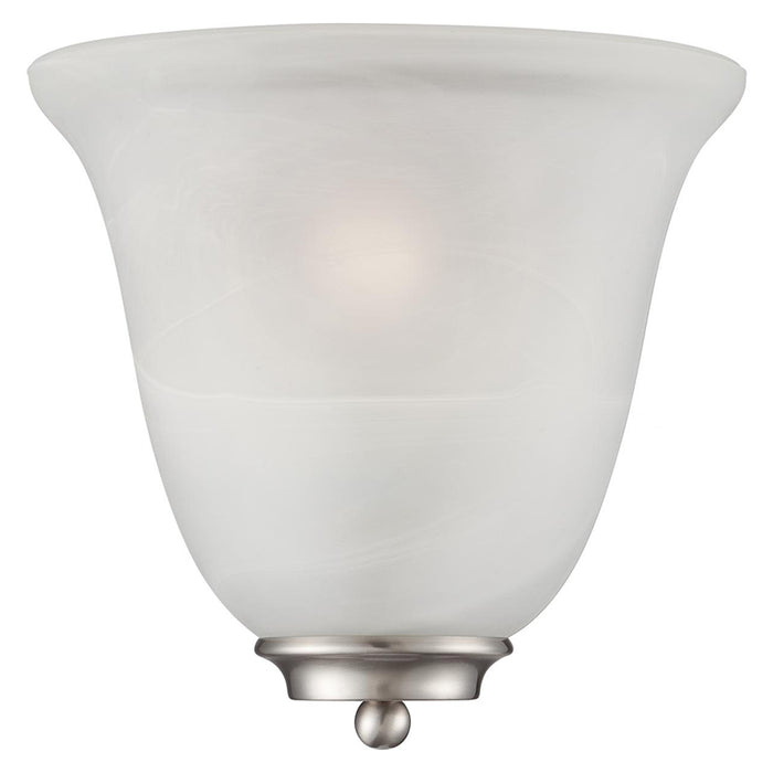 Nuvo Empire 1-lt 10" Wall Sconce, Alabaster Glass